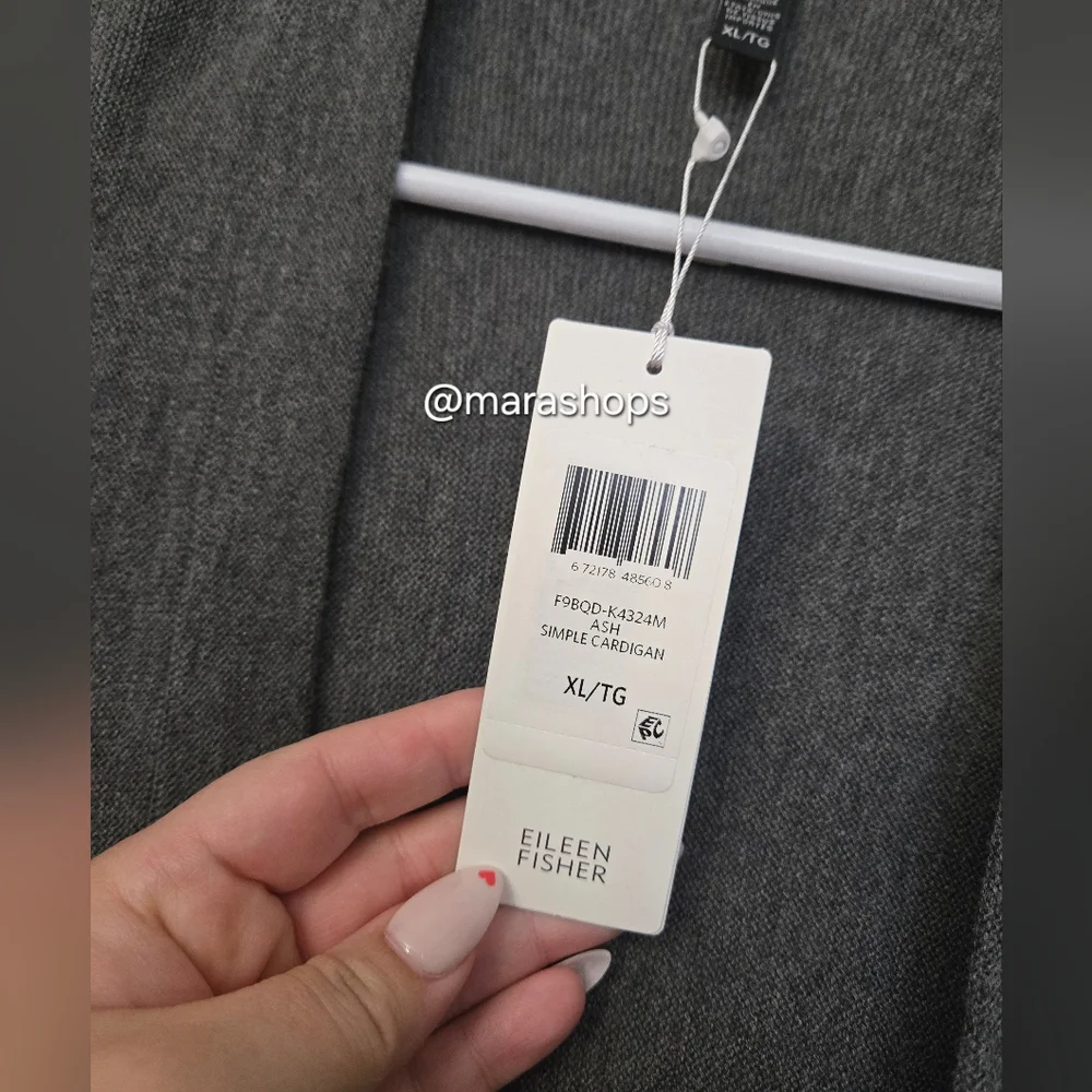 EILEEN FISHER Organic Cotton & Silk Simple Cardigan